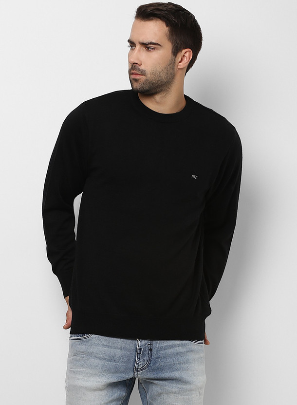 MONTE CARLO Solid Round Neck Casual Men 