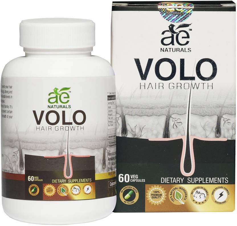 Ae Naturals Volo Hair Growth Capsules With Biotin And Bringraj 60