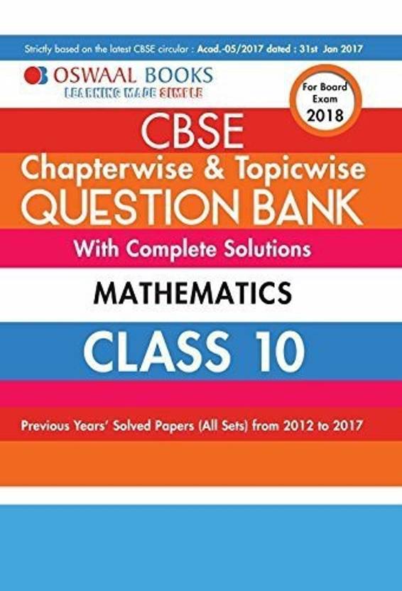 Oswaal CBSE Chapterwise and Topicwise Question Bank with ...