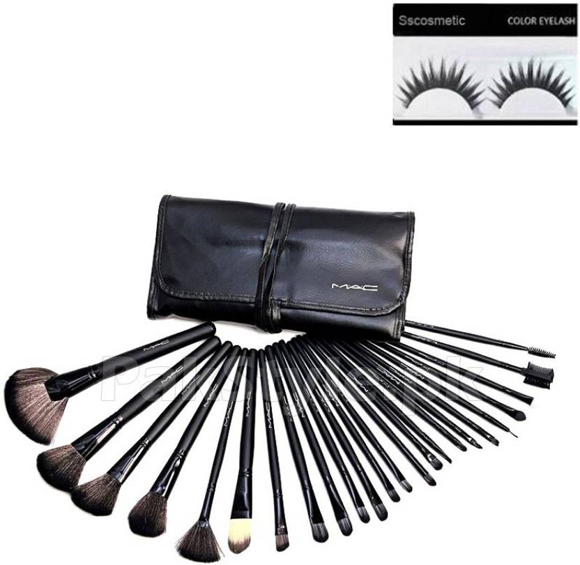 Sscosmetic Mac 24 Pcs Cosmetic Makeup Brush Set Eyelashes Set Of