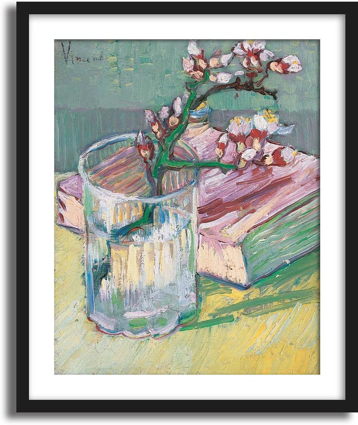 Blossoming Almond Branch in a Glass Vincent Van Gogh Art Print Poster 1888
