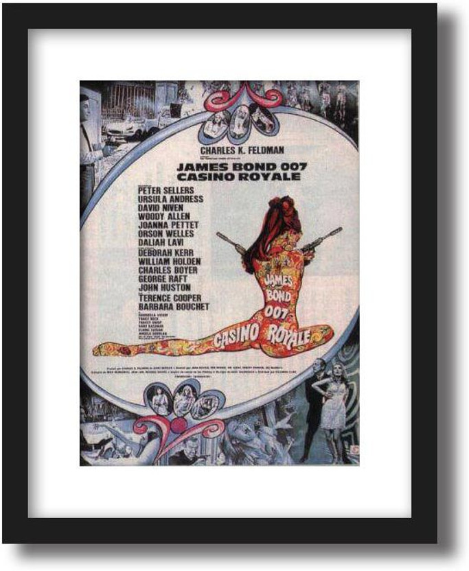 James Bond 007 Casino Royale 1967 Movie Poster Canvas Print David Niven