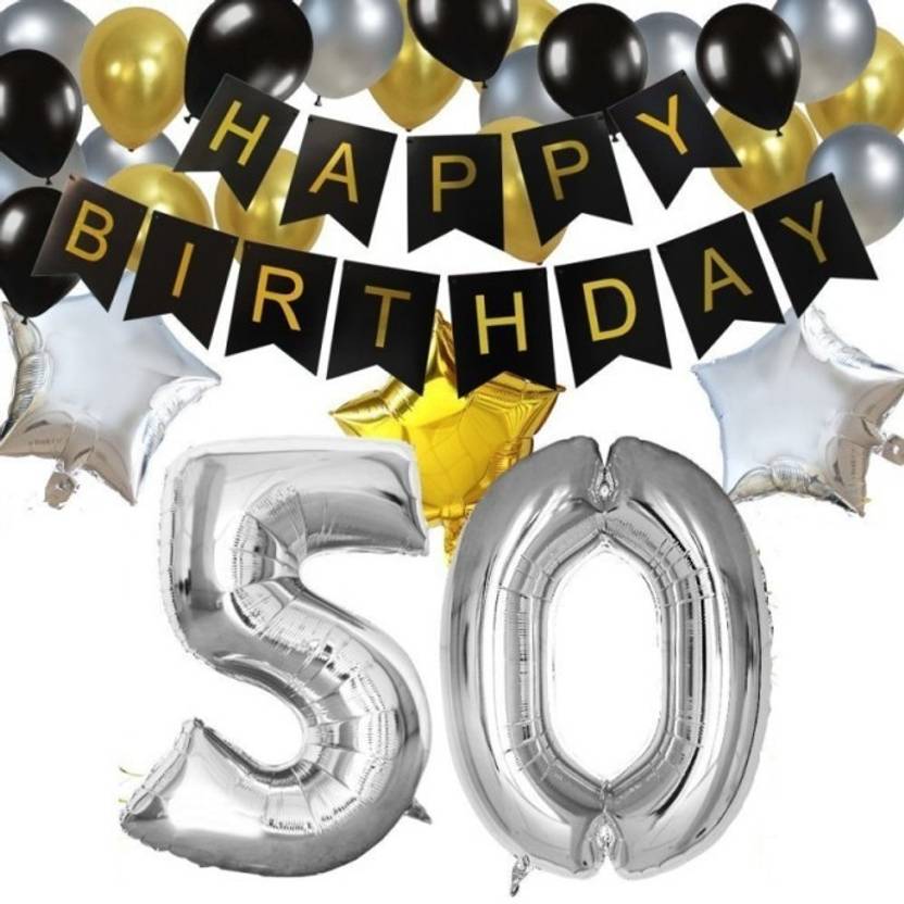 Theme My Party Birthday Party Decorations Kit For 50th Birthday