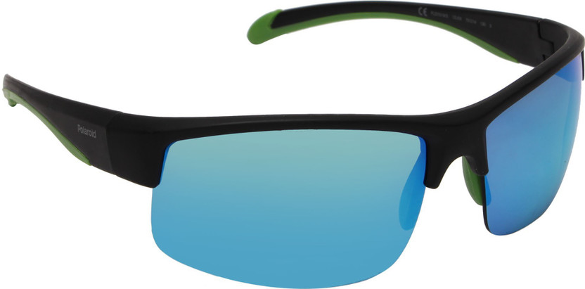 Polaroid Sport Sunglasses PLD 7019//S 7ZJ 5X Black//Green Blue Polarized