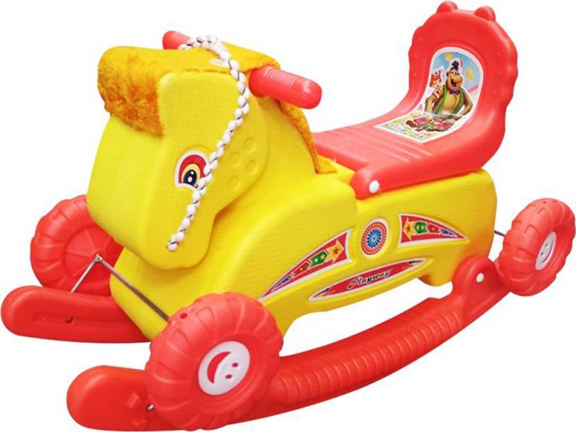 Qubift New Cool Kids Riding Horse 2 In One Rocker Cum Ride On Toy