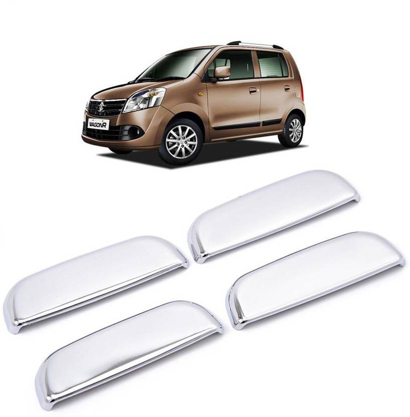 RideoFrenzy Wagon R Door Chrome Handle Cover cum Maruti WagonR Car Door