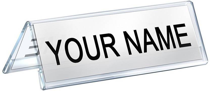 Vmp Acrylic 4 Inch Name Plate Holder Acrylic Signage Holder