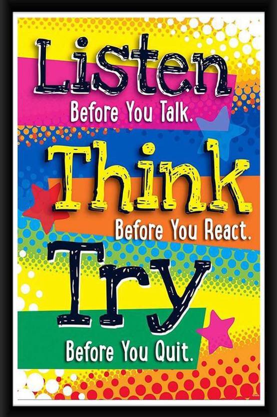 listen before you talk