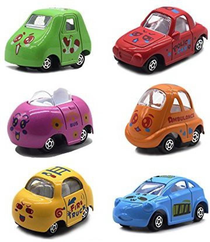 Generic Hehy Cartoon Trucks Toy 6 Pcs Mini Play Vehicles Set