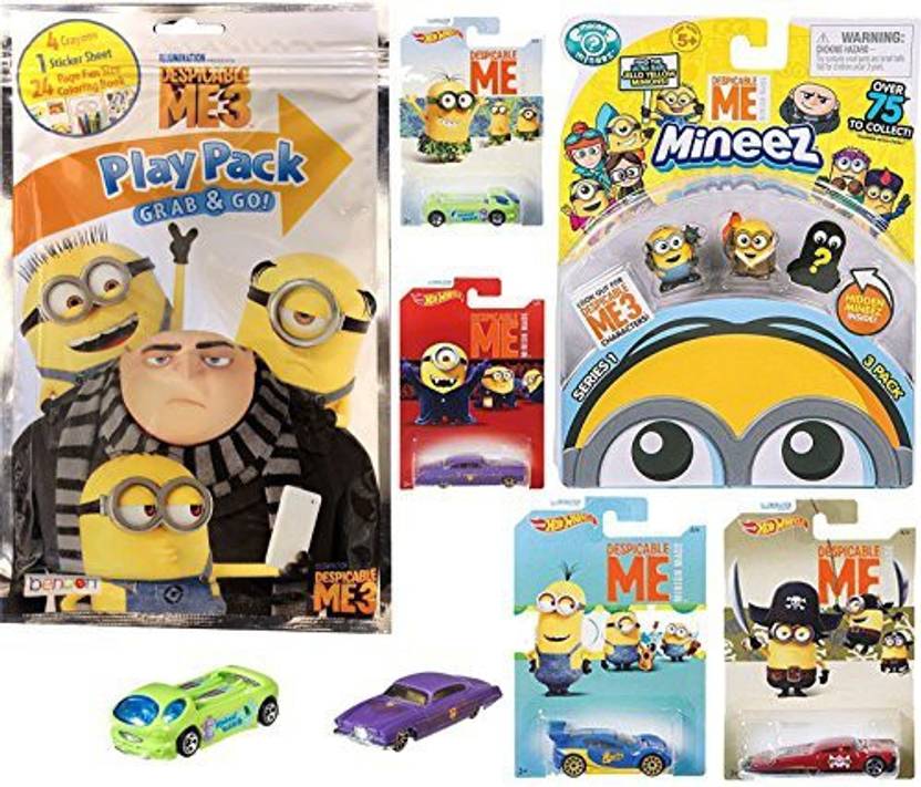Minions Hot Wheels Exclusive Cars Bundle Despicable Me