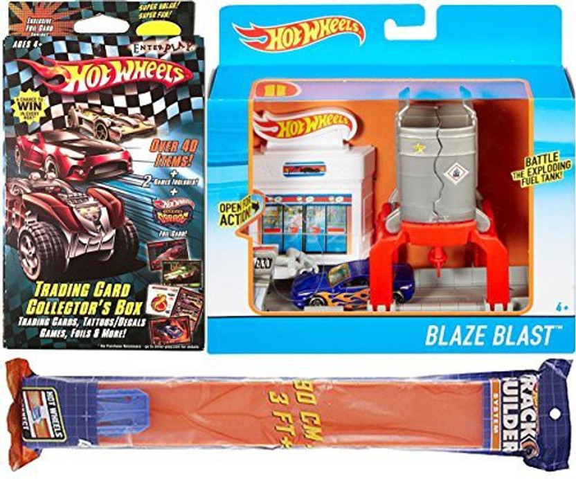 hot wheels track builder straight track with car
