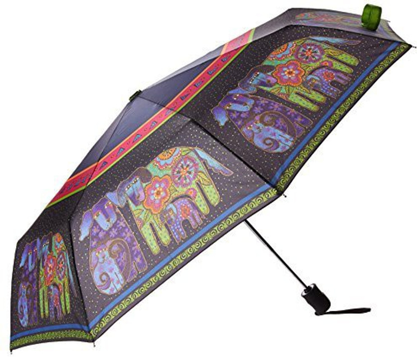 Laurel Burch Compact Umbrella Canopy Auto Open Close 42 Inch Polka Dot Cats
