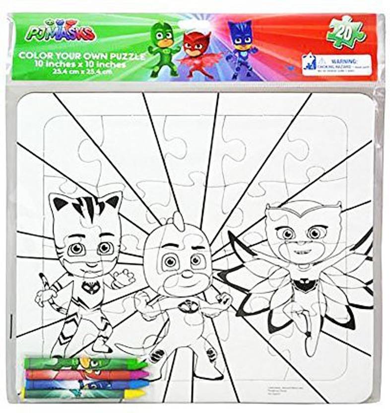 Pjmasks Pj Masks Color Your Own Large Fffd Puzzle Each Pj