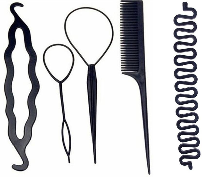 Jampak Combo Set Of 5 Pcs 4 Pcs Hair Styling Diy Kit And
