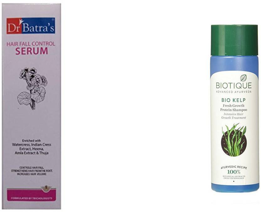 Dr Batra S Hair Fall Control Serum 125ml And Biotique Bio Kelp
