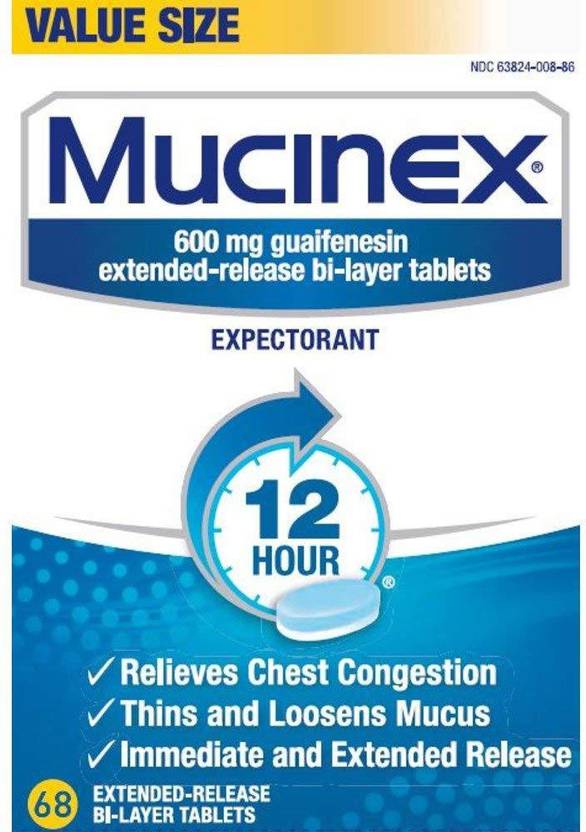 Mucinex Hr Chest Congestion Expectorant, Tablets, 68ct Capsules Buy