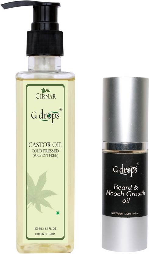 G Drops Castor Beard Growth Oil Combo200ml30ml Hair Oil Price