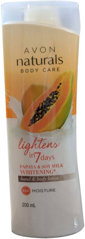 Avon Naturals Body Care Papaya And Soy Milk Whitening Lotion Price In