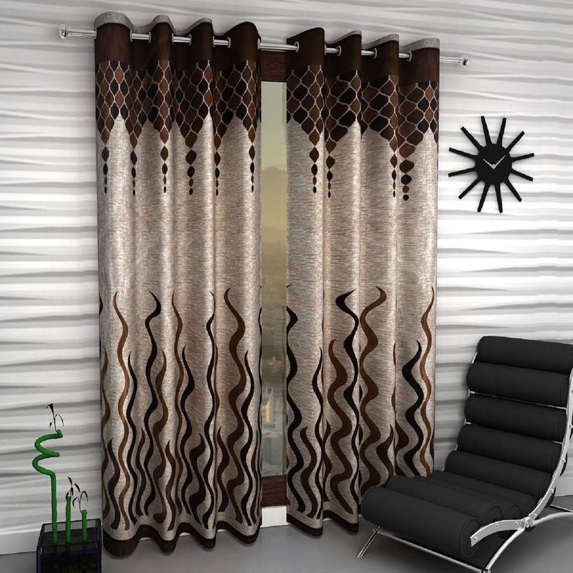 Home Sizzler 244 cm (8 ft) Polyester Door Curtain (Pack Of 2 ...
