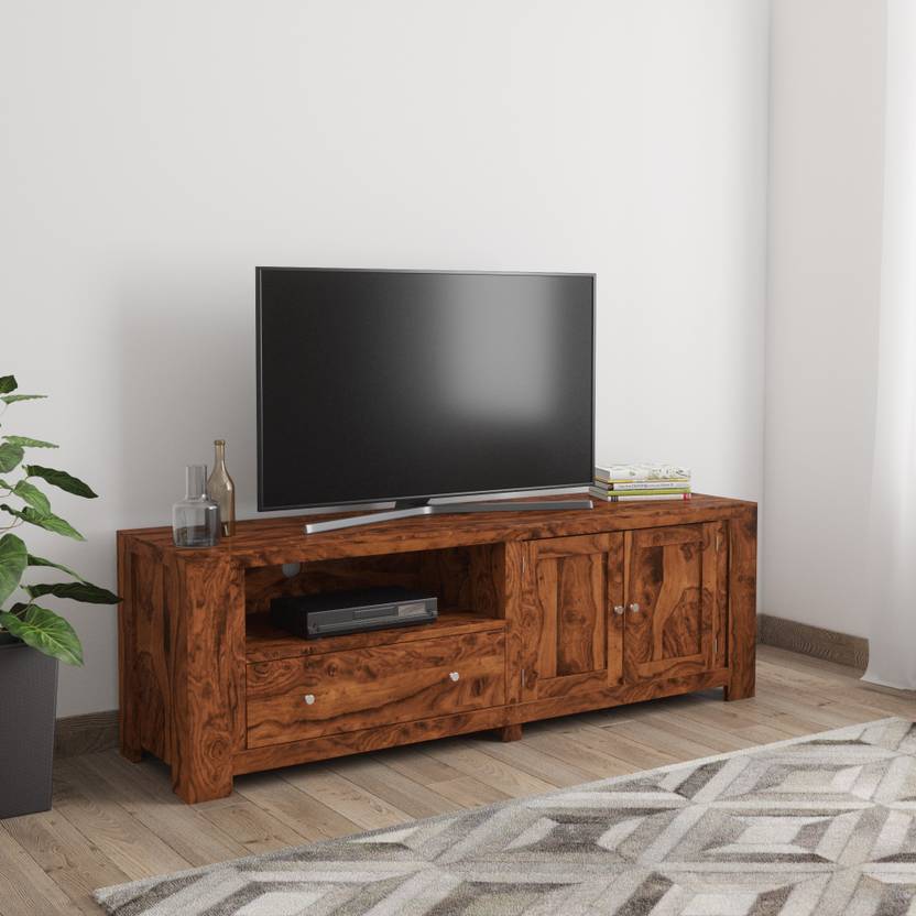 Timbertaste Newcuba Sheesham Solid Wood Tv Entertainment Unit Timbertaste Newcuba Sheesham Solid Wood Tv Entertainment Unit Finish Color Natural Teak