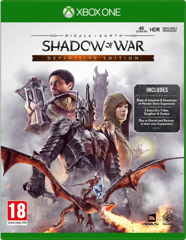 Middle - Earth: Shadow of War (Definitive Edition) (for Xbox One) on Flipkart