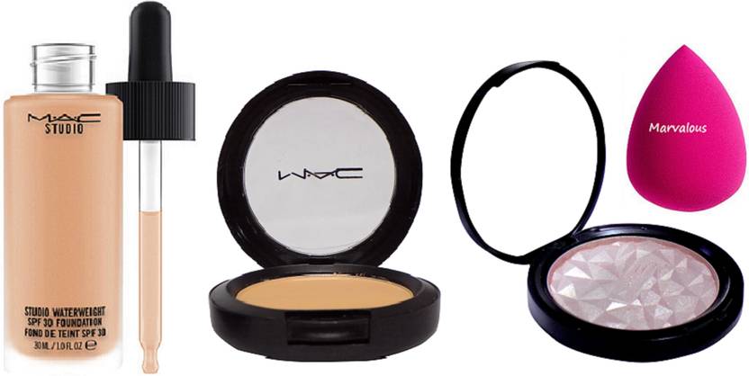 Marvalous Sponge Puff Mac Studio Water Weight Liquid Foundation