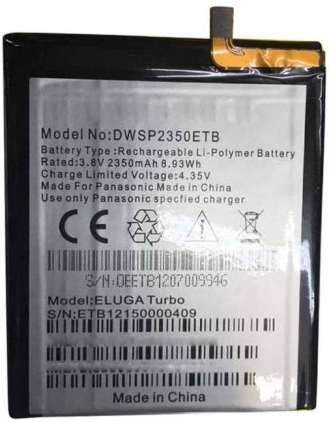 Panasonic Mobile Battery For Eluga Turbo Price In India Buy