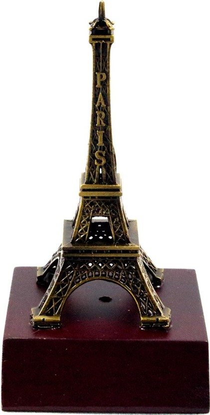 3 Monuments of Paris on Marble 4.3 x 4.3 Souvenirs of France Old Silver Color 