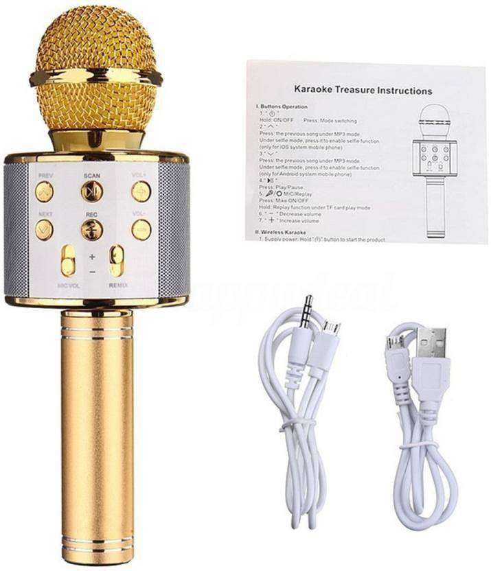 Syvo WS858 Wireless Mic Handheld Bluetooth Connection Player Speaker 3in1 Condenser Mic