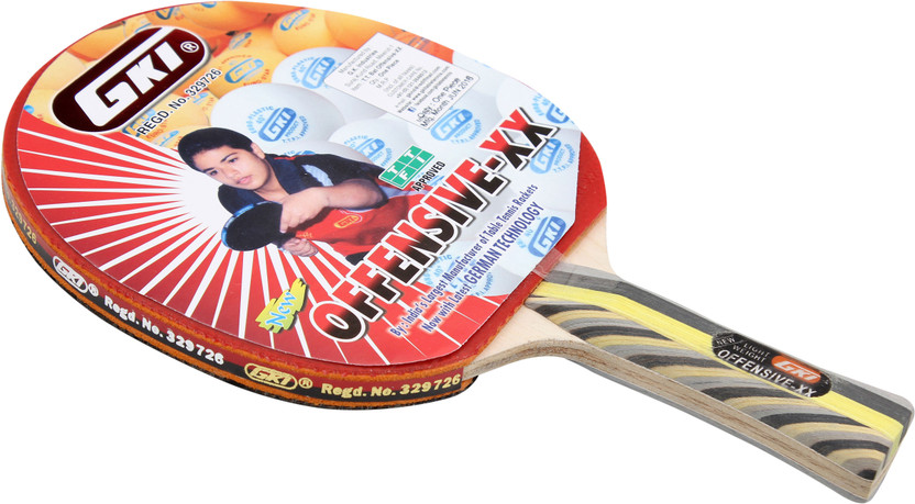 GKI Offensive XX New Computerised Printed Cover TT Racquet By One Shot Retail Multicolor Table Tennis Racquet(Pack of: 1, 400 g)