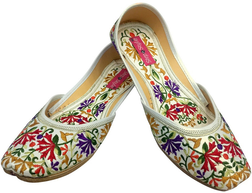Step N Style Flat Jooti Indian Shoes Phulkari Jutti Salwar Kameez Jutti Saree Jutti Buy online designer punjabi from surat. step n style flat jooti indian shoes