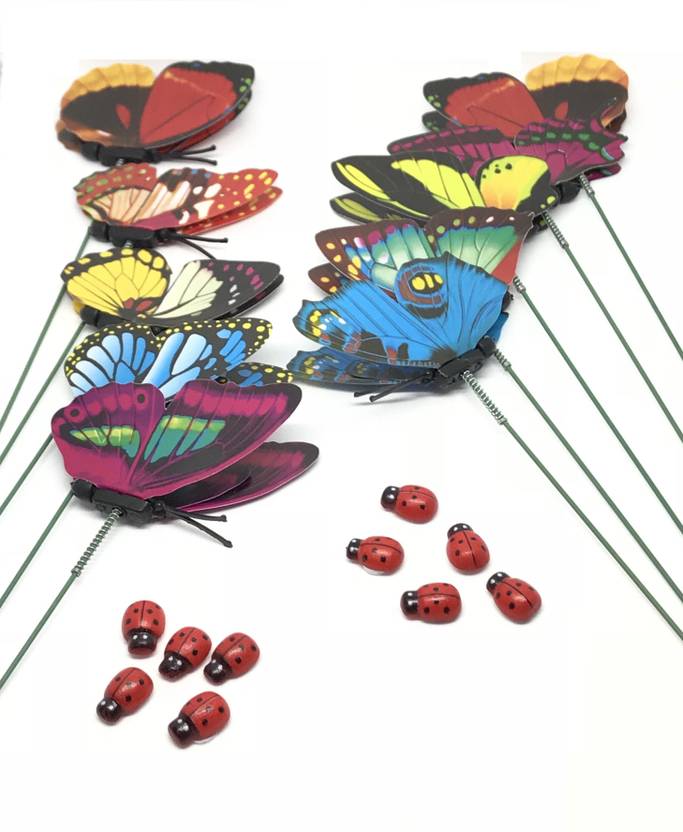 Sahaya Multicolor 10 Pcs Butterflies And 10 Pcs Ladybugs For