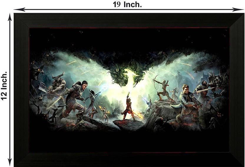 Pintura Warriors Designer Painting With Wooden Frame Wall