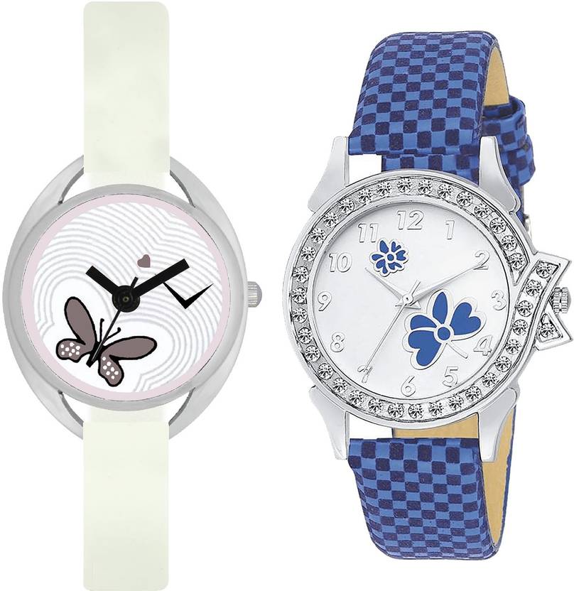 Nikola Treading Model Butterfly And Flower White And Blue