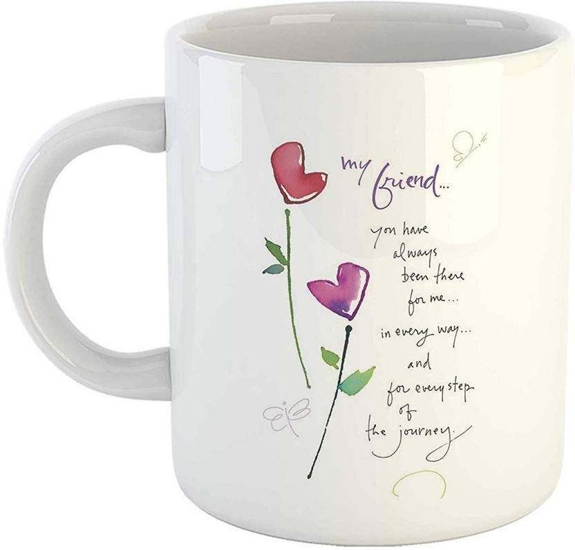 iKraft Best Friends Tea Cup Friend Gift Inspirational Quote 11 oz