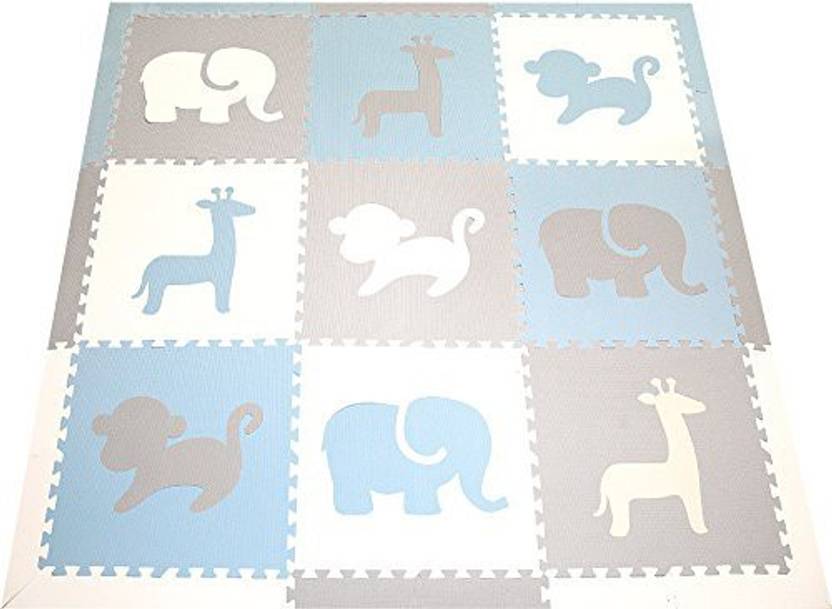 Softtiles Foam Play Mat Safari Animals Interlocking Puzzle Softtiles Foam Play Mat Safari Animals Interlocking Puzzle For Kids Toddlers Babies Playrooms Nursery 6 5 X6 Li 1 Pieces