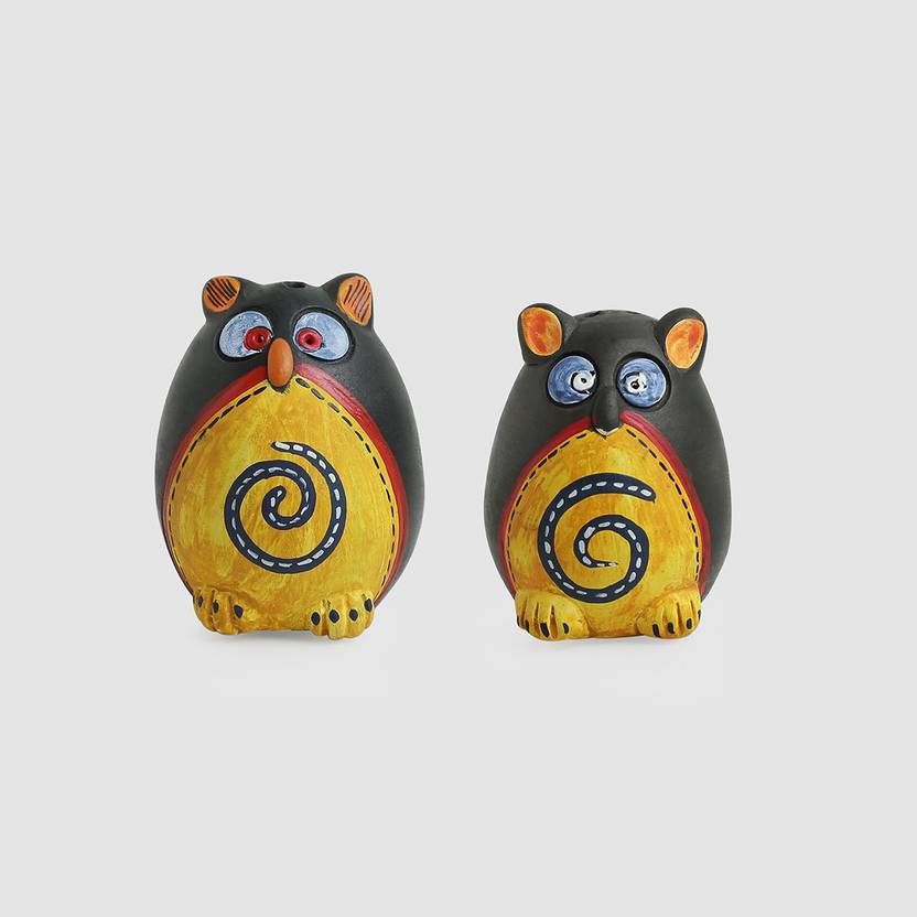 Exclusivelane Small Twin Owl Shaped Dining Table Top Decorative Exclusivelane Small Twin Owl Shaped Dining Table Top Decorative Pepper Dispenser 2 Piece Salt Set Pottery