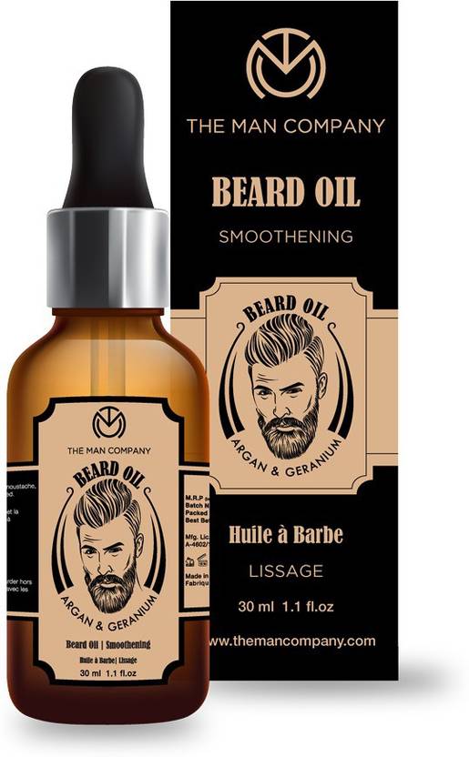 The Man Company Smoothening Beard Oil -Argan & Geranium Hair Oil