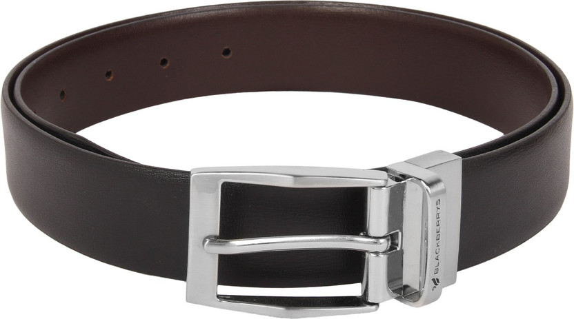 Black Genuine Leather Reversible Belt 