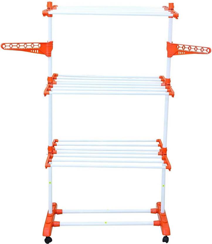 Flipzon Premium Cloth Dryer Stand Orange Very Easy To Assemble