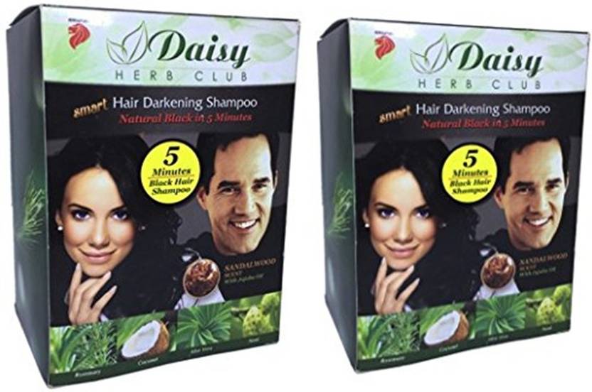 Daisy Herb Club Smart Hair darkening Shampoo (20 packs) , Black Price