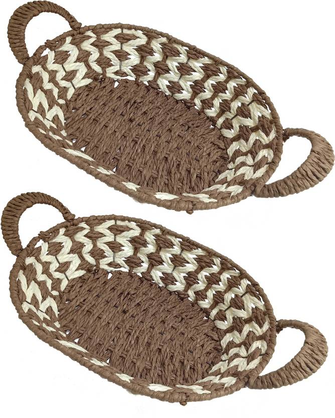 Majik Set Of 2 Pcs Basket With Handle Gift Packing Baskets Wedding