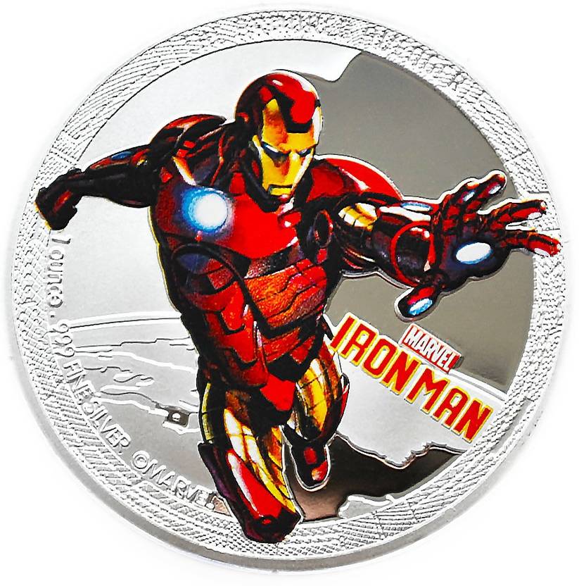Poojacoin P 37 Marvel Avengers Iron Man Silver Plated