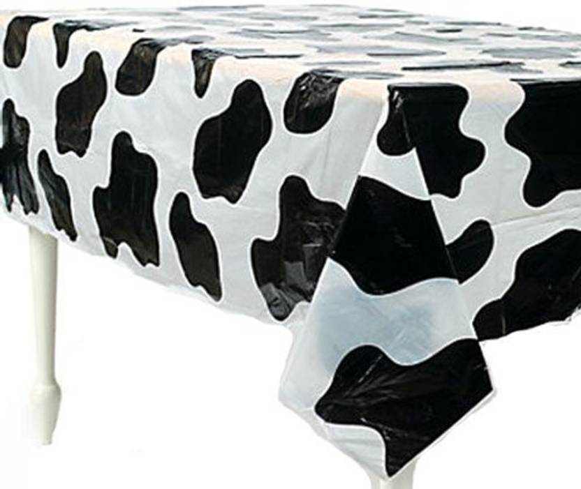 Fun Express Lightweight Cow Print Tablecloths Set Of 6 54 X 72