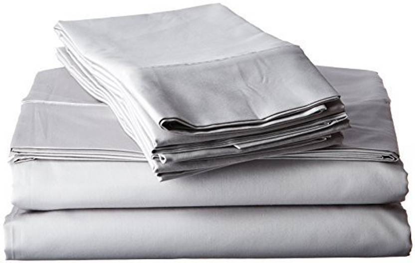 Tribeca Living Egyptian Cotton Sateen 6 Piece 600 Tribeca Living Egyptian Cotton Sateen 6 Piece 600 Thread Count Deep Pocket Sheet Set California King Silver Grey