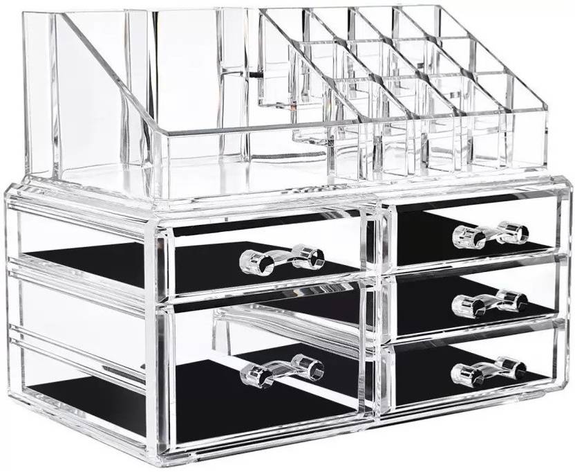 Kumar Retail Cosmetic Jewellery Makeup Storage Box Kit With 4