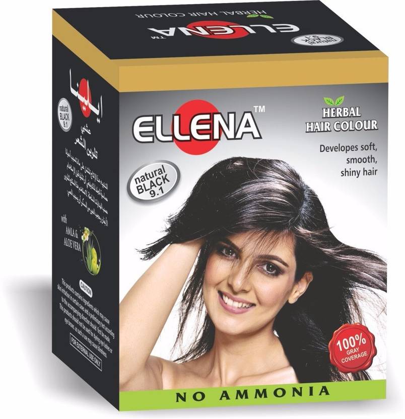 Ellena Herbal Hair Color Natural Black 15gm Pack Of 12 2 With