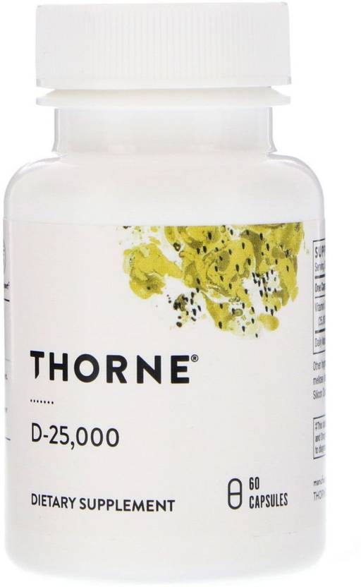 Thorne Vitamin D25,000 D3 Supplement 25,000 IU 60 Capsules Price