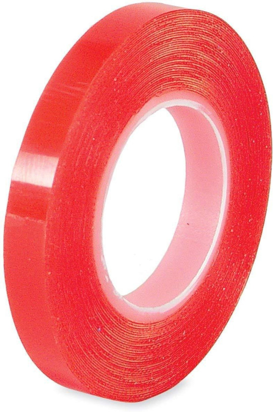 10mm*10M Red Transparent Double Sided Tapes Super Adhesive Tape Sticky For Phone