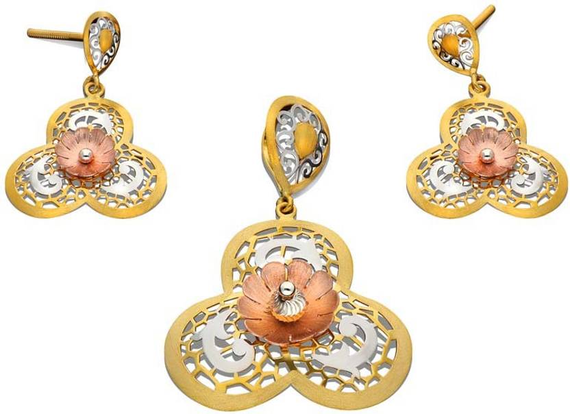 Savya Jewels Yellow Gold Italian Pendant Set 18kt Na - Italian Gold Pendant Sets Savya Jewels Yellow Gold Italian Pendant Set 18kt Na - Italian Gold Pendant Sets